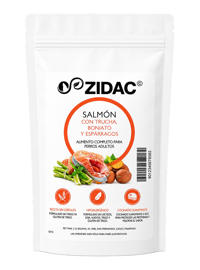 Salmon con trucha, boniato y esparragos