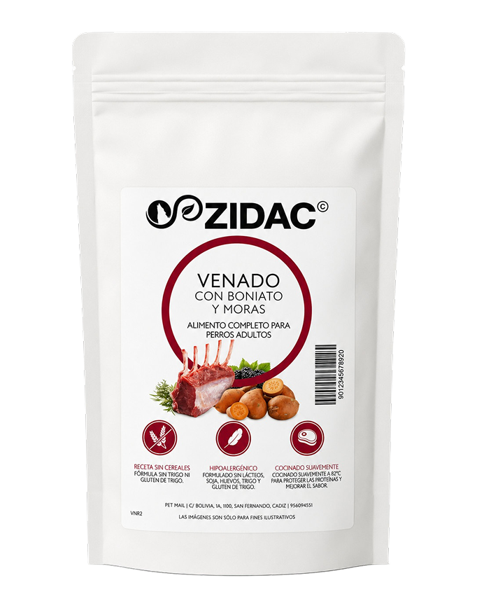 Venado con boniato y moras
